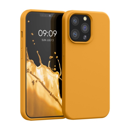 Husa Kwmobile pentru Apple iPhone 13 Pro, Portocaliu, Silicon, KWM000013OX050C