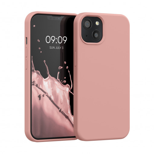 Husa kwmobile pentru Apple iPhone 13, Silicon, Roz, 55878.156