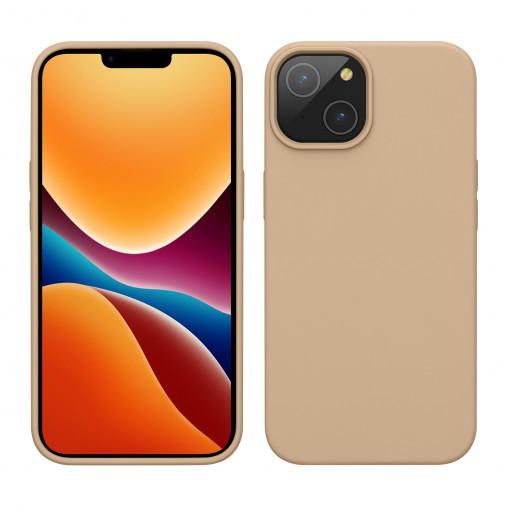 Husa Kwmobile pentru Apple iPhone 14, Silicon, Crem, 59071.154