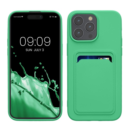 Husa Kwmobile pentru Apple iPhone 15 Pro Max, Verde, Silicon, KWM000020EP010C