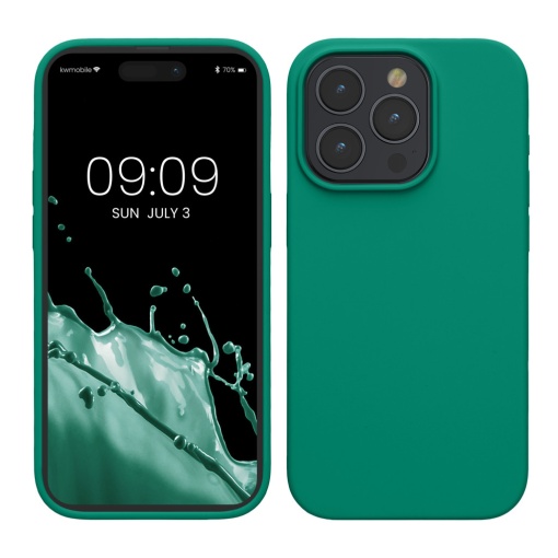 Husa Kwmobile pentru Apple iPhone 15 Pro, Verde, Silicon, KWM000020CC028C