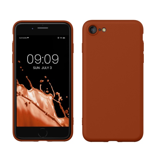 Husa Kwmobile pentru Apple iPhone SE (2022)/iPhone SE (2020)/iPhone 8, Maro, Silicon, 49979.249