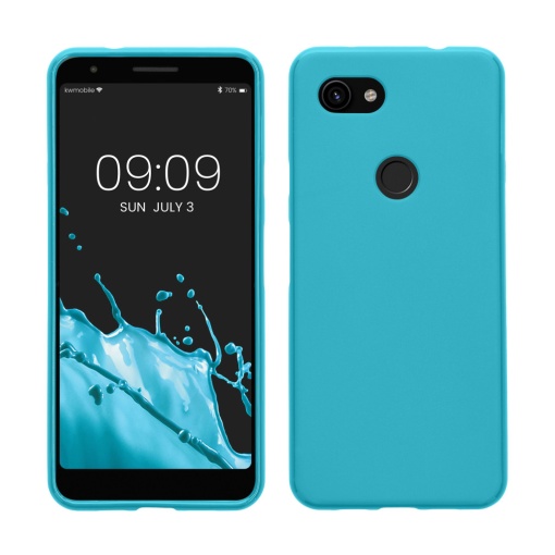 Husa Kwmobile pentru Google Pixel 3a, Albastru deschis, Silicon, KWM000009OS030C