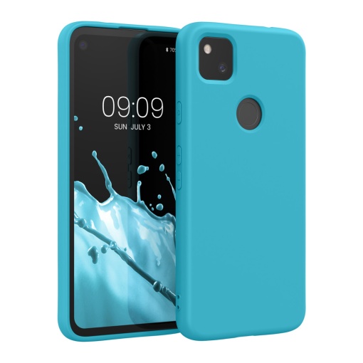 Husa Kwmobile pentru Google Pixel 4a, Albastru deschis, Silicon, KWM000011JE046C