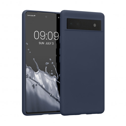 Husa Kwmobile pentru Google Pixel 6a, Silicon, Albastru, 58053.186