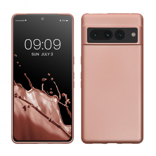 Husa kwmobile pentru Google Pixel 7 Pro, Silicon, Roz, 60133.31 - Img 1
