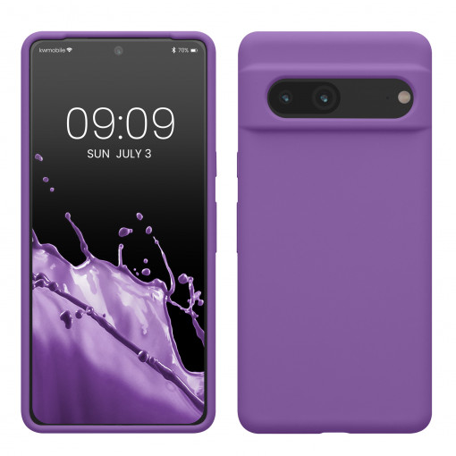 Husa kwmobile pentru Google Pixel 7, Silicon, Violet, 59451.221 - Img 1