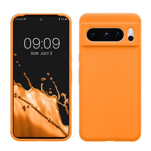 Husa Kwmobile pentru Google Pixel 8 Pro, Portocaliu, Silicon, 61854.15