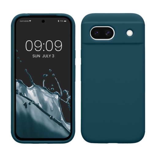 Husa Kwmobile pentru Google Pixel 8a, Albastru, Silicon, KWM000020KQ019C