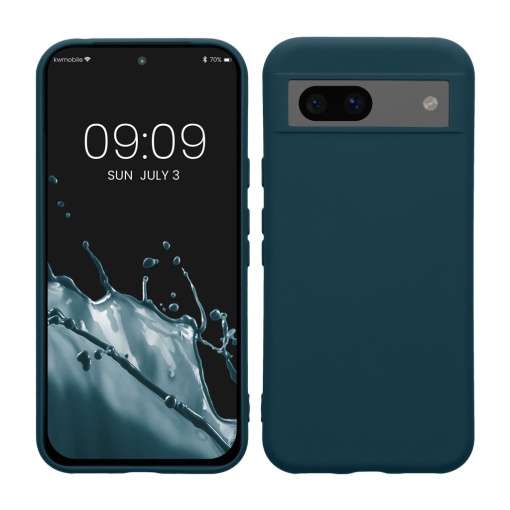 Husa Kwmobile pentru Google Pixel 8a, Albastru, Silicon, KWM000020LB004C