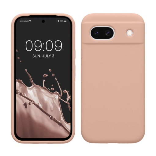 Husa Kwmobile pentru Google Pixel 8a, Roz deschis, Silicon, KWM000020KQ030C