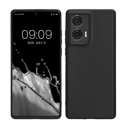 Husa Kwmobile pentru Motorola Edge 50 Fusion, Negru, Silicon, KWM000022SR001C