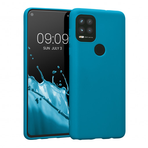 Husa Kwmobile pentru Motorola Moto G Stylus 5G, Silicon, Albastru, 55625.224