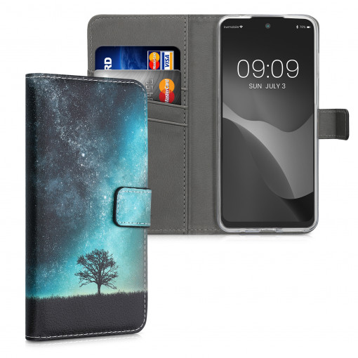 Husa Kwmobile pentru Motorola Moto G22, Piele ecologica, Multicolor, 58212.01