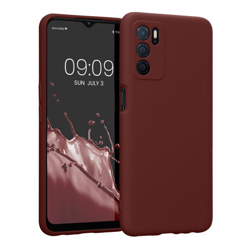 Husa Kwmobile pentru OPPO A16/A16s, Silicon, Rosu, 57572.187