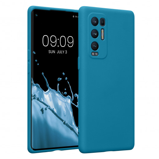 Husa Kwmobile pentru OPPO Find X3 Neo, Silicon, Albastru, 57662.224