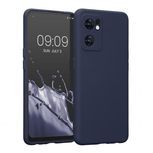 Husa Kwmobile pentru OPPO Find X5 Lite, Silicon, Albastru, 57633.186