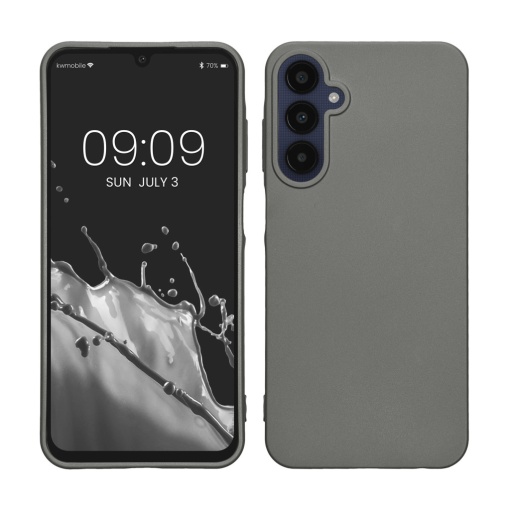 Husa Kwmobile pentru Samsung Galaxy A25, Gri, Silicon, KWM000021MZ009C
