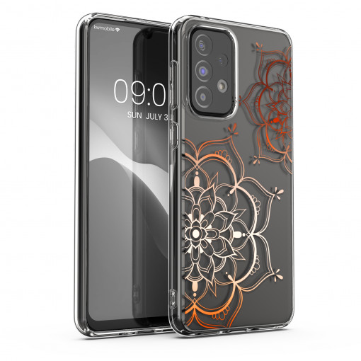 Husa Kwmobile pentru Samsung Galaxy A33 5G, Silicon, Transparent/Rose Gold, 58799.02