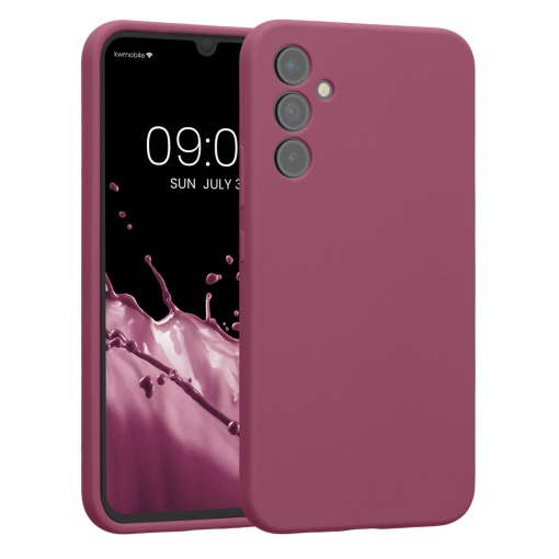 Husa Kwmobile pentru Samsung Galaxy A34 5G, Visiniu, Silicon, 60807.235