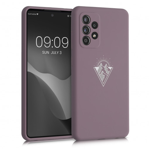 Husa Kwmobile pentru Samsung Galaxy A52/Galaxy A52 5G/Galaxy A52s 5G, Silicon, Mov, 56333.03