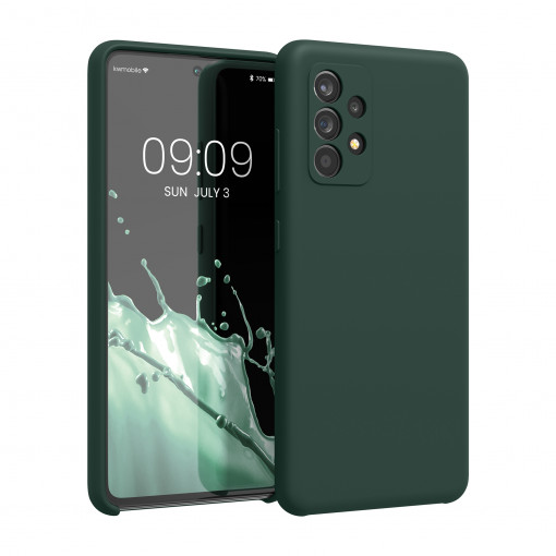 Husa Kwmobile pentru Samsung Galaxy A52/Galaxy A52 5G/Galaxy A52s 5G, Silicon, Verde, 54347.169 - Img 1
