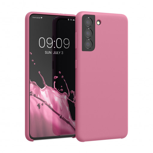 Husa Kwmobile pentru Samsung Galaxy S21, Silicon, Roz, 54056.212