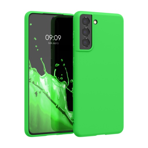 Husa Kwmobile pentru Samsung Galaxy S21, Verde, Silicon, KWM000012BS048C