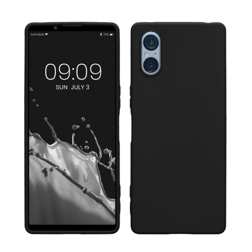 Husa Kwmobile pentru Sony Xperia 5 V, Negru, Silicon, 61522.01