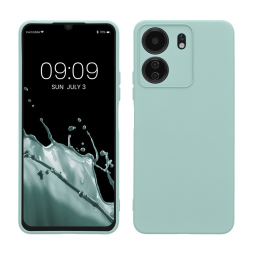 Husa Kwmobile pentru Xiaomi Poco C65/Redmi 13C, Verde deschis, Silicon, KWM000020KN005C