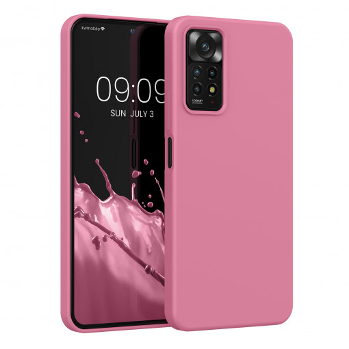 Husa Kwmobile pentru Xiaomi Redmi Note 11 Pro/Redmi Note 11 Pro 5G, Silicon, Roz, 57373.212