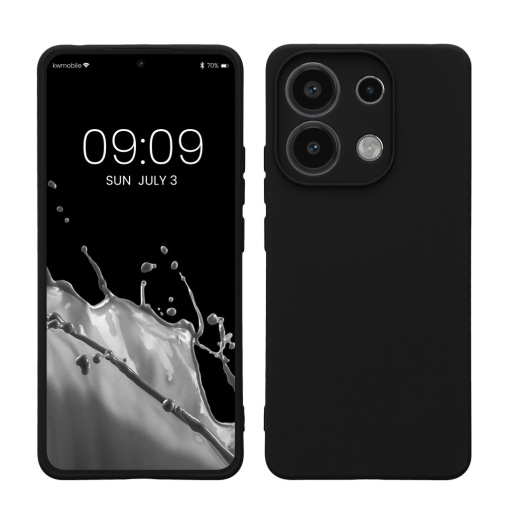 Husa Kwmobile pentru Xiaomi Redmi Note 13, Negru, Silicon, KWM000020OD001C