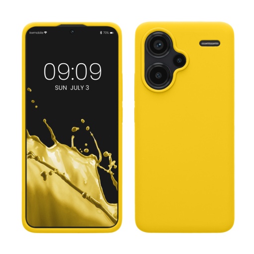 Husa Kwmobile pentru Xiaomi Redmi Note 13 Pro Plus 5G, Galben, Silicon, KWM000020KH011C