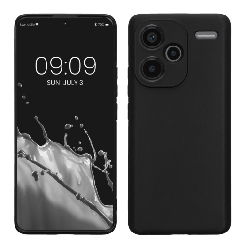 Husa Kwmobile pentru Xiaomi Redmi Note 13 Pro Plus 5G, Negru, Silicon, KWM000020OF001C
