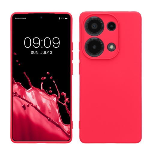 Husa Kwmobile pentru Xiaomi Redmi Note 13 Pro, Roz, Silicon, KWM000020NZ005C
