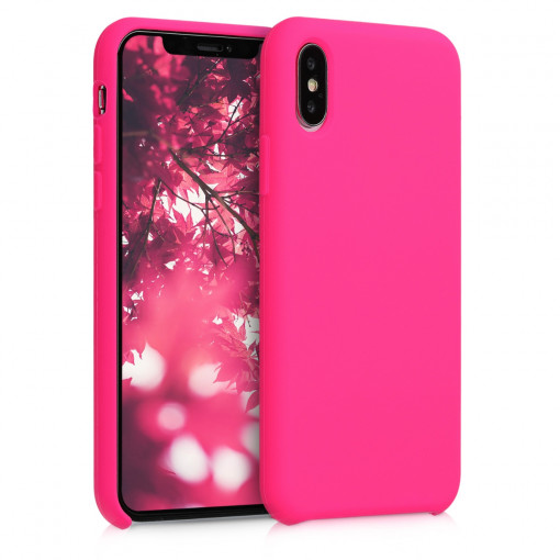 Husa pentru Apple iPhone X / iPhone XS, Silicon, Roz, 46313.08