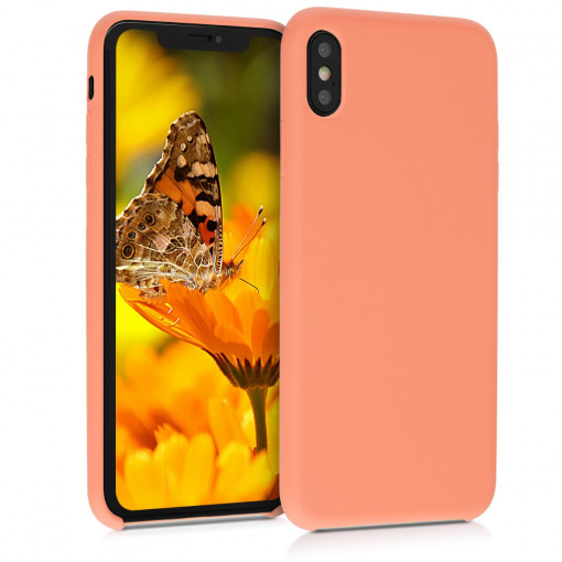 Husa pentru Apple iPhone XS Max, Silicon, Rose Gold, 45909.144