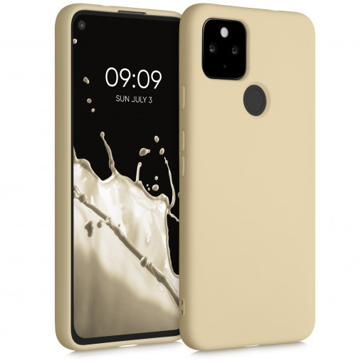 Husa pentru Google Pixel 4a 5G, Silicon, Crem, 53779.154