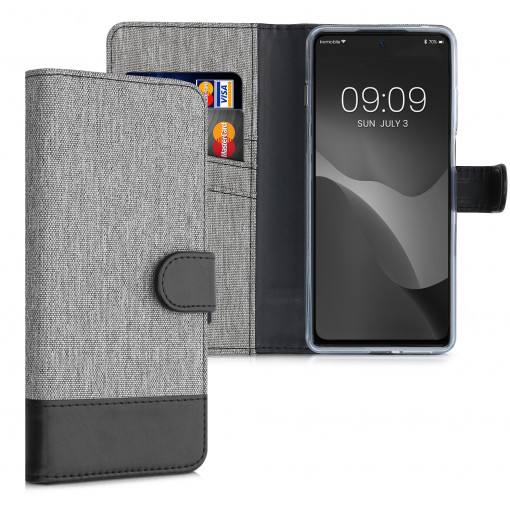Husa pentru Motorola Moto G200 5G, Textil, Gri, 57007.22, kwmobile