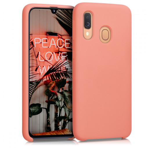 Husa pentru Samsung Galaxy A40, Silicon, Rose Gold, 49091.56