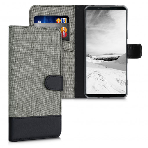 Husa pentru Sony Xperia 1 III, Textil, Gri, 55130.22