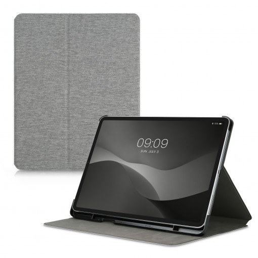 Husa pentru tableta Apple iPad Pro 12.9" (2021), Kwmobile, Gri, Textil, 54767.02