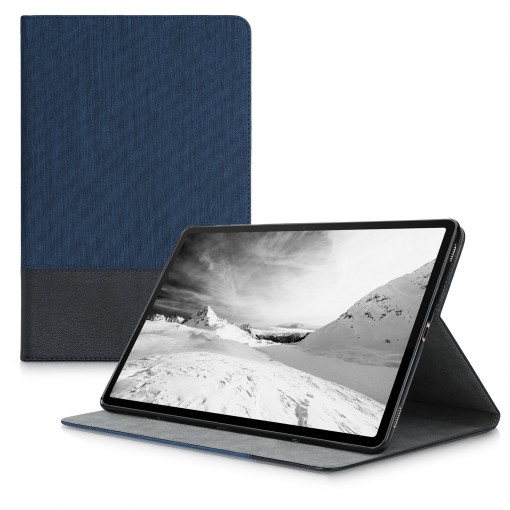 Husa pentru tableta Samsung Galaxy Tab S8/Galaxy Tab S7, Kwmobile, Albastru/Negru, Textil, 52917.02