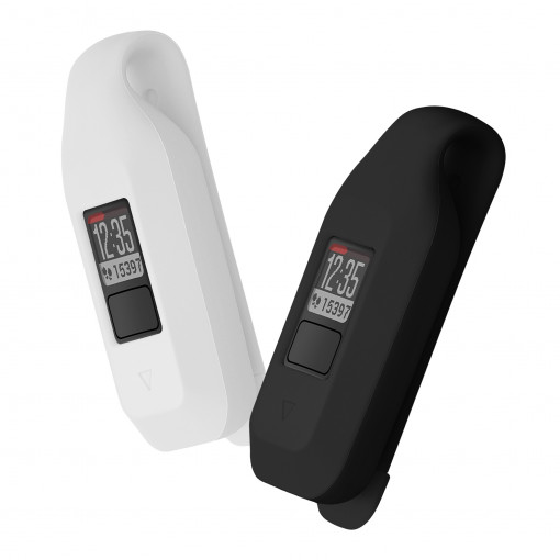 Set 2 curele kwmobile pentru Garmin Vivofit 3/Vivofit jr./Vivofit jr.2, Silicon, Negru/Alb, 59731.01