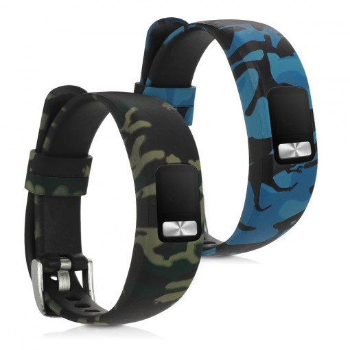 Set 2 Curele pentru Garmin Vivofit 4, kwmobile, Silicon, Multicolor, 51920.01