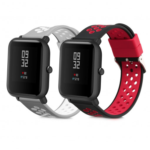 Set 2 curele pentru Huami Amazfit Bip S/Amazfit Bip S Lite, Kwmobile, Multicolor, Silicon, 53860.03