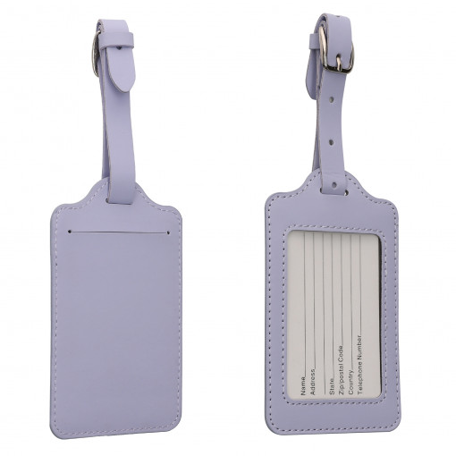 Set 2 Etichete pentru bagaje Kwmobile, Mov, Piele ecologica, 53126.11