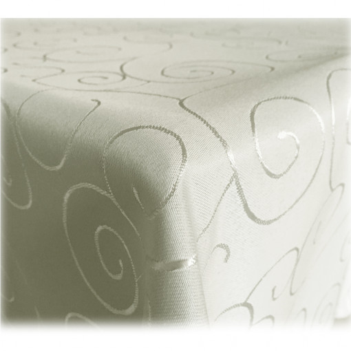 Fata de masa cu ornament Jemidi, 110 x 140 cm, Bej, Poliester, 55264.15.03