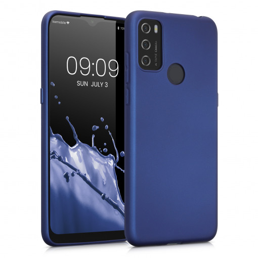 Husa Kwmobile pentru Alcatel 1S (2021), Silicon, Albastru, 54319.64