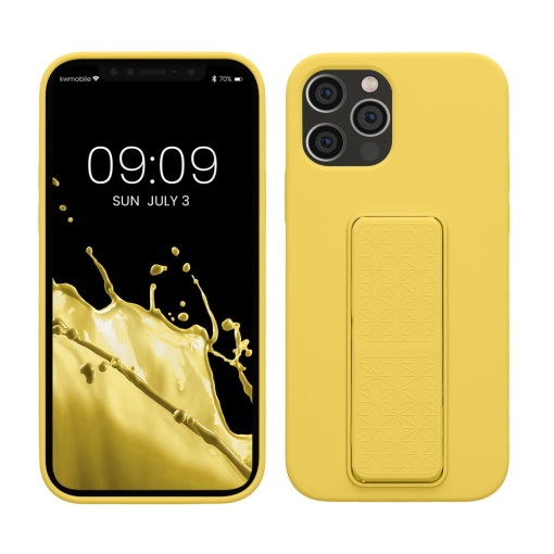Husa Kwmobile pentru Apple iPhone 12/iPhone 12 Pro, Galben, Silicon, 58283.165